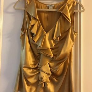 Sleeveless silk  top